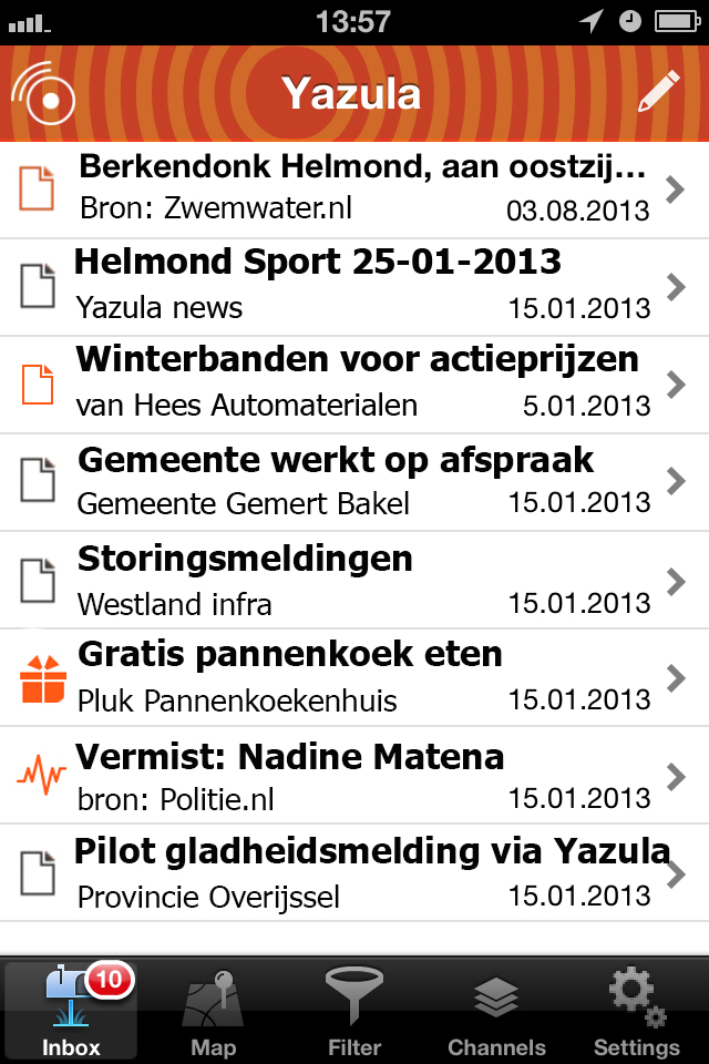 Inbox iPhone-app